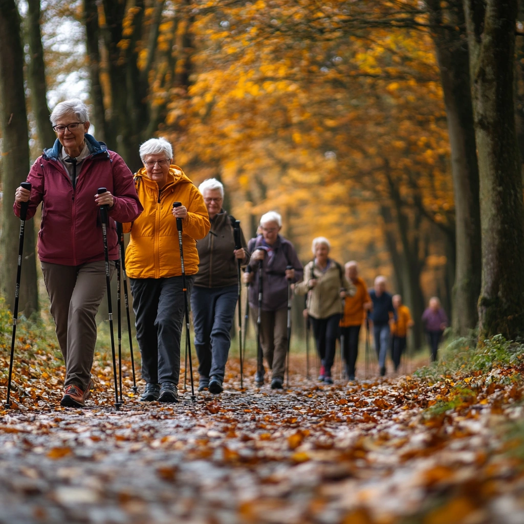 Скандинавська ходьба для літніх людей